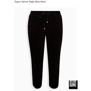 TORRID PULL-ON RELAXED TAPER VELVET HIGH-RISE PANT